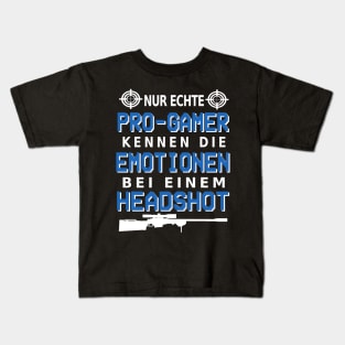 Headshot Gaming Gamer Emotionen Geschenk Kids T-Shirt